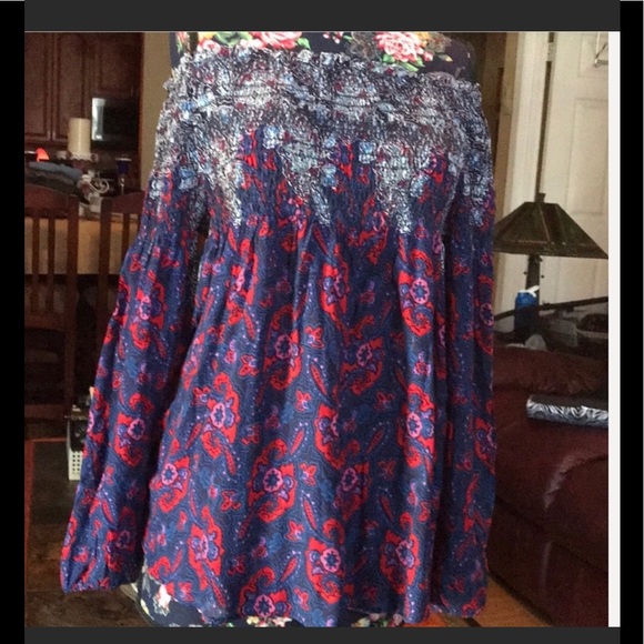 🌻NWT VINTAGE AMERICA MED PAISLEY TOP - Picture 2 of 12